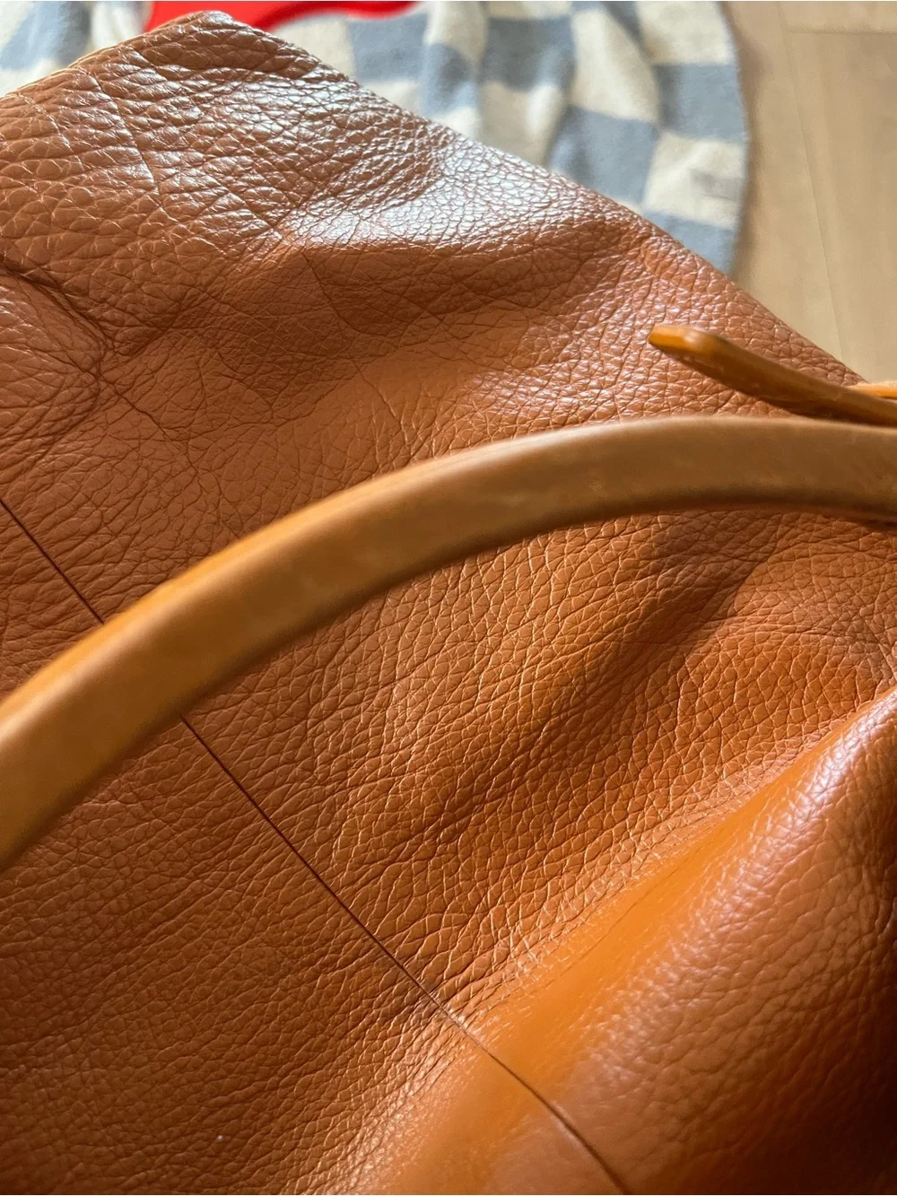 Kelsi Dagger Brooklyn Cognac Leather Hobo Shoulder Tote, 14”w x 14”h x 5”d